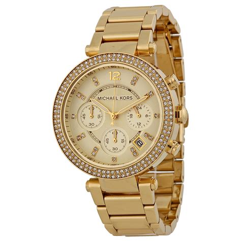 michael kors watch model mk5354|Michael Kors chronograph champagne dial.